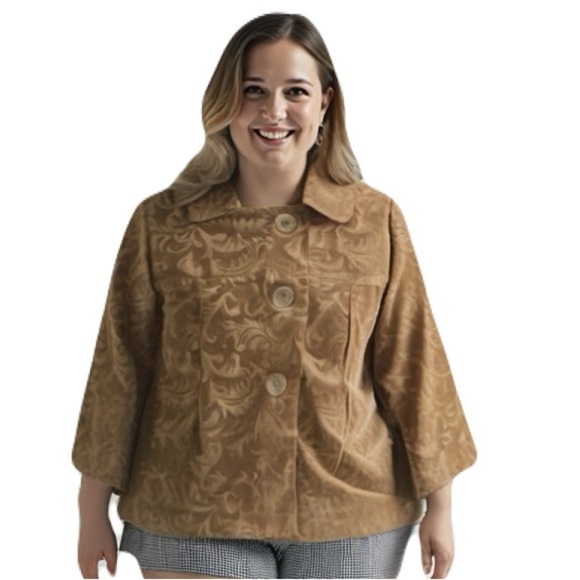 R-Q- T Jackets & Blazers - R-Q- T  jacket size 1X exudes a timeless charm with its floral design.